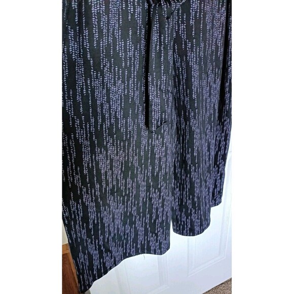 Apt. 9 Wide Leg Romper Size XL Cropped Black Gray Textured Print Tie Belt New - Picture 6 of 8